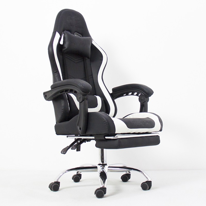 Scaun ergonomic pentru gaming, cotiere, tetiera, suport lombar, spatar rabatabil, suport picioare, inaltime reglabila - imagine 9